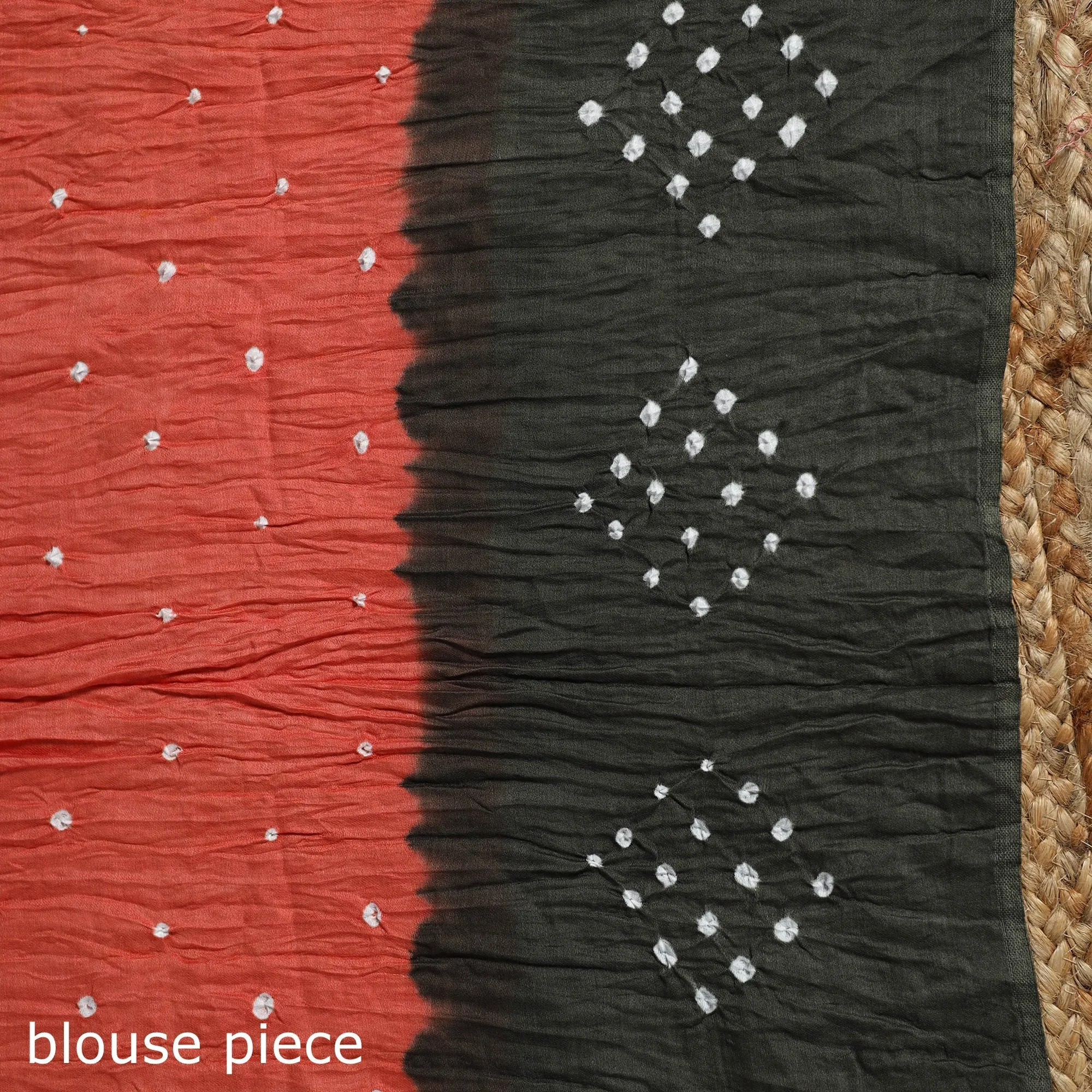 Grey - Kutch Tie-Dye Cotton Bandhani Saree with Blouse Piece 31 sold by Itokri product image thumbnail 5