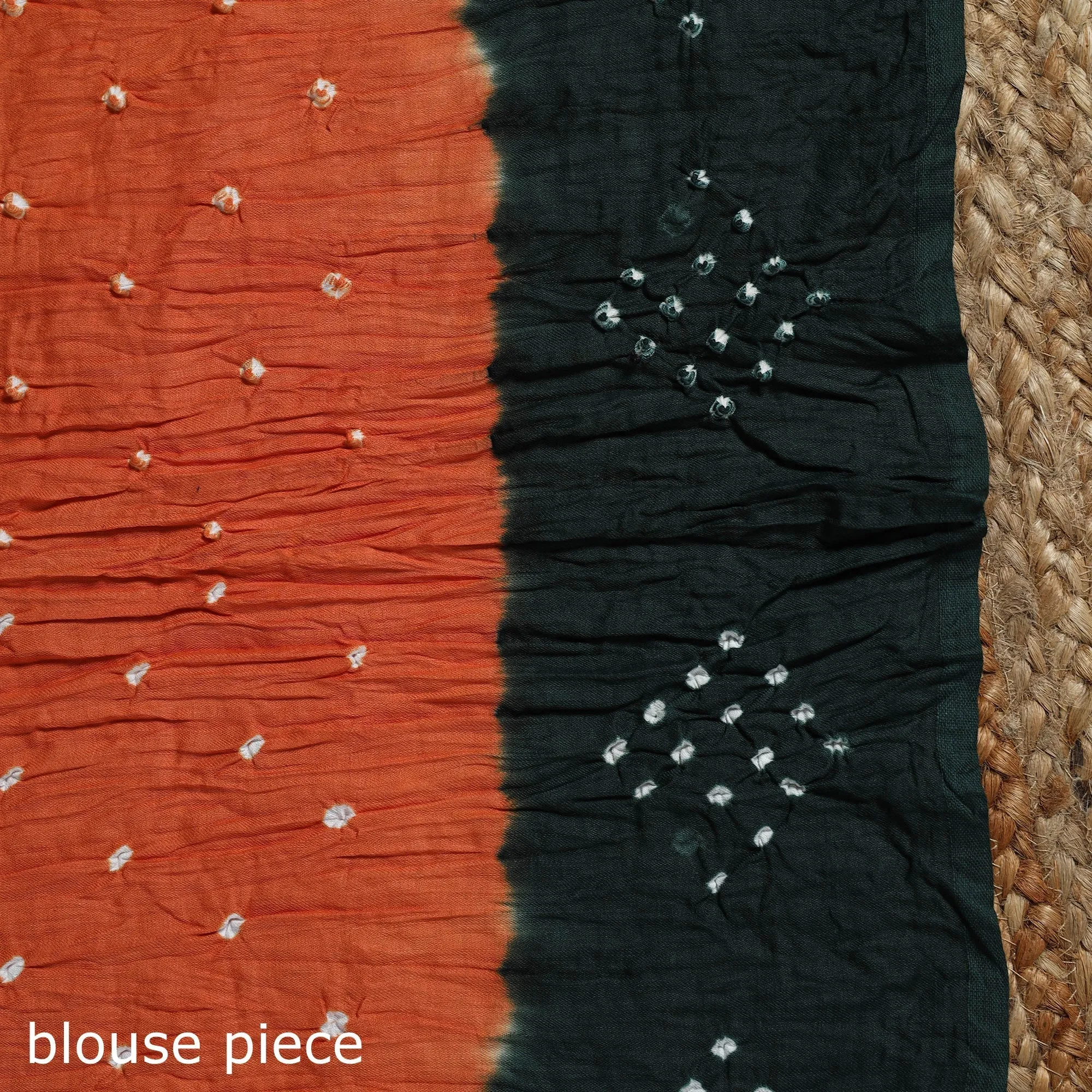 Green - Kutch Tie-Dye Cotton Bandhani Saree with Blouse Piece 27 sold by Itokri product image thumbnail 4