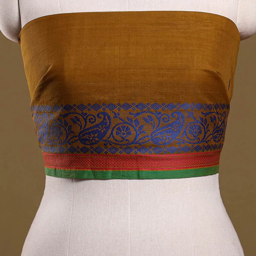 Brown - Kanchipuram Cotton Blouse Piece 65 sold by Itokri product image thumbnail 2