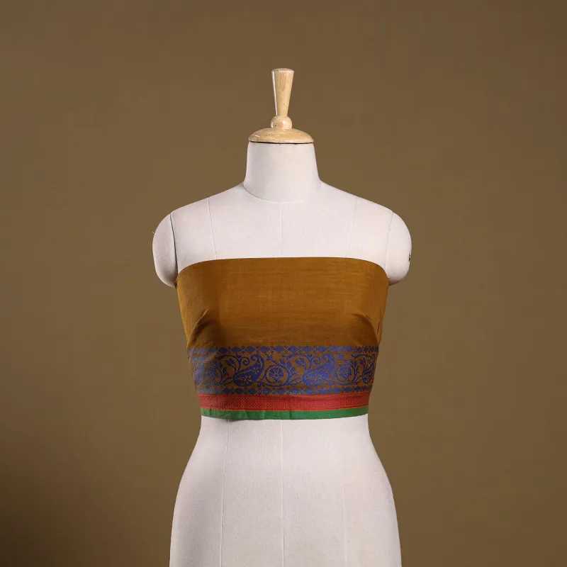 Brown - Kanchipuram Cotton Blouse Piece 65 made by Itokri
