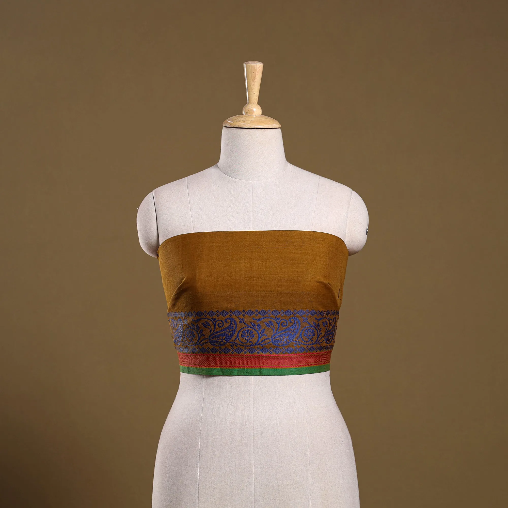 Brown - Kanchipuram Cotton Blouse Piece 65 sold by Itokri