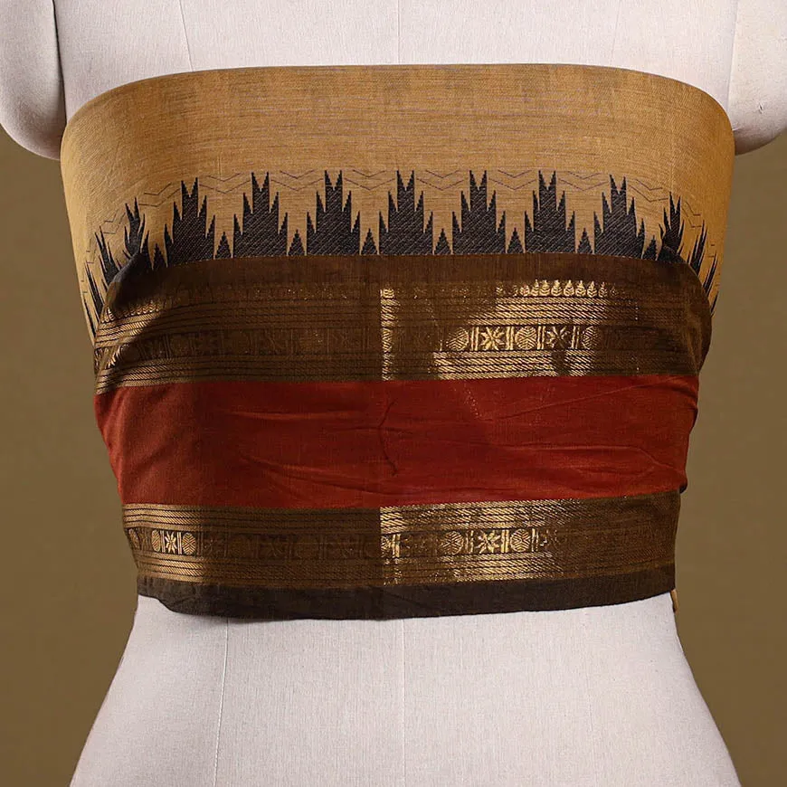 Beige - Kanchipuram Cotton Blouse Piece 51 sold by Itokri product image thumbnail 2
