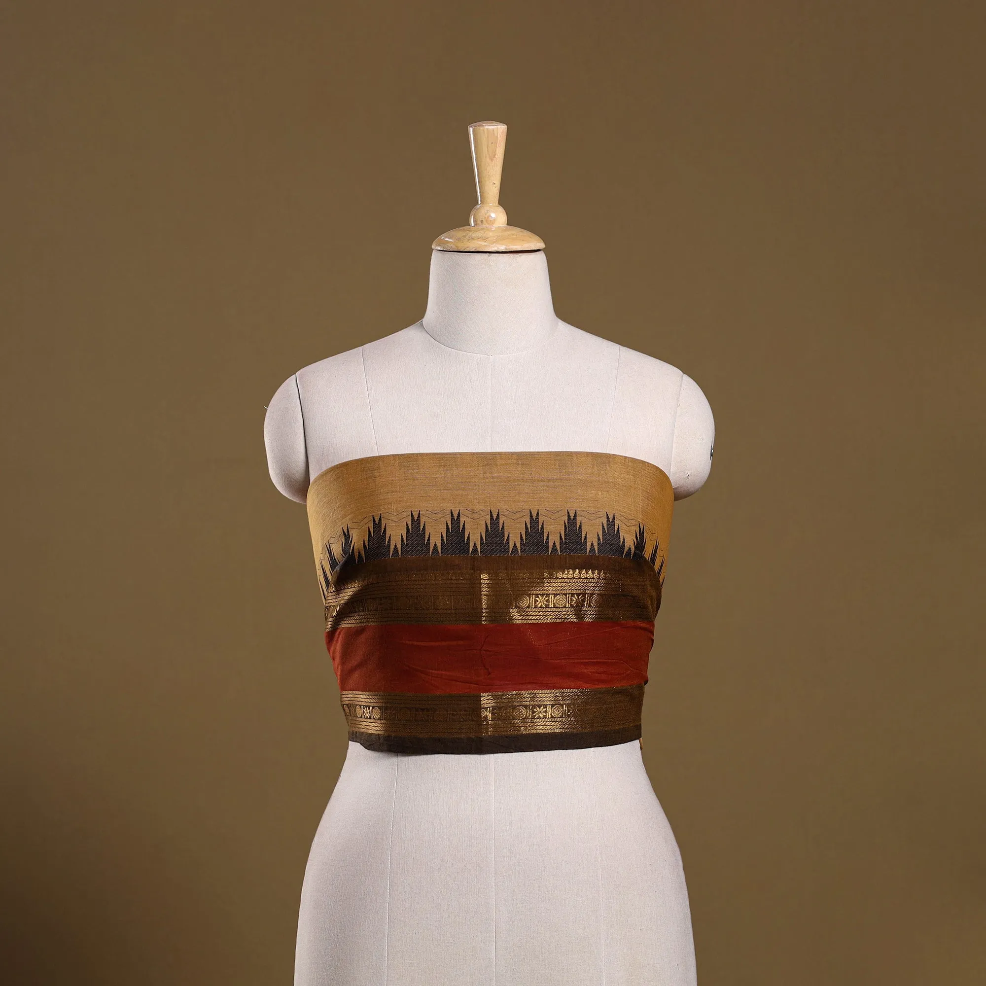 Beige - Kanchipuram Cotton Blouse Piece 51 sold by Itokri