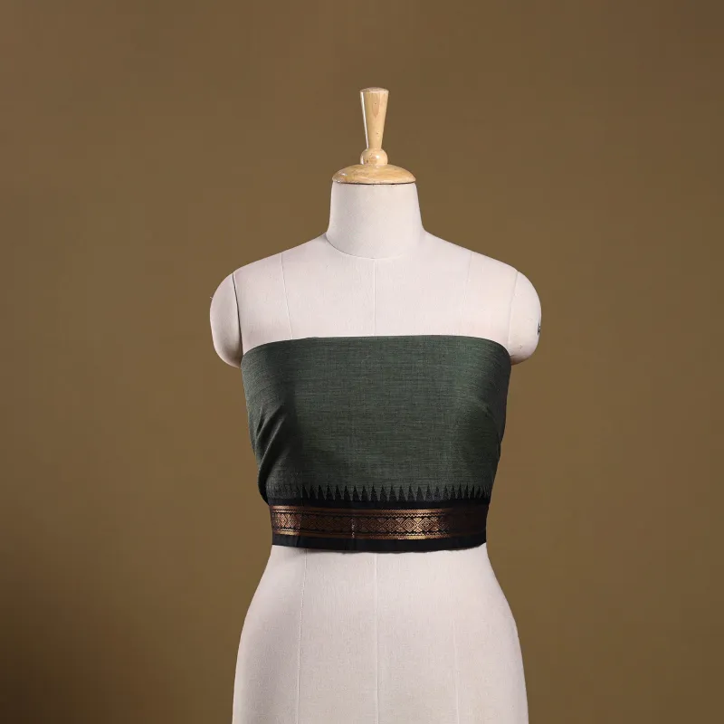 Grey - Kanchipuram Cotton Blouse Piece 48 made by Itokri
