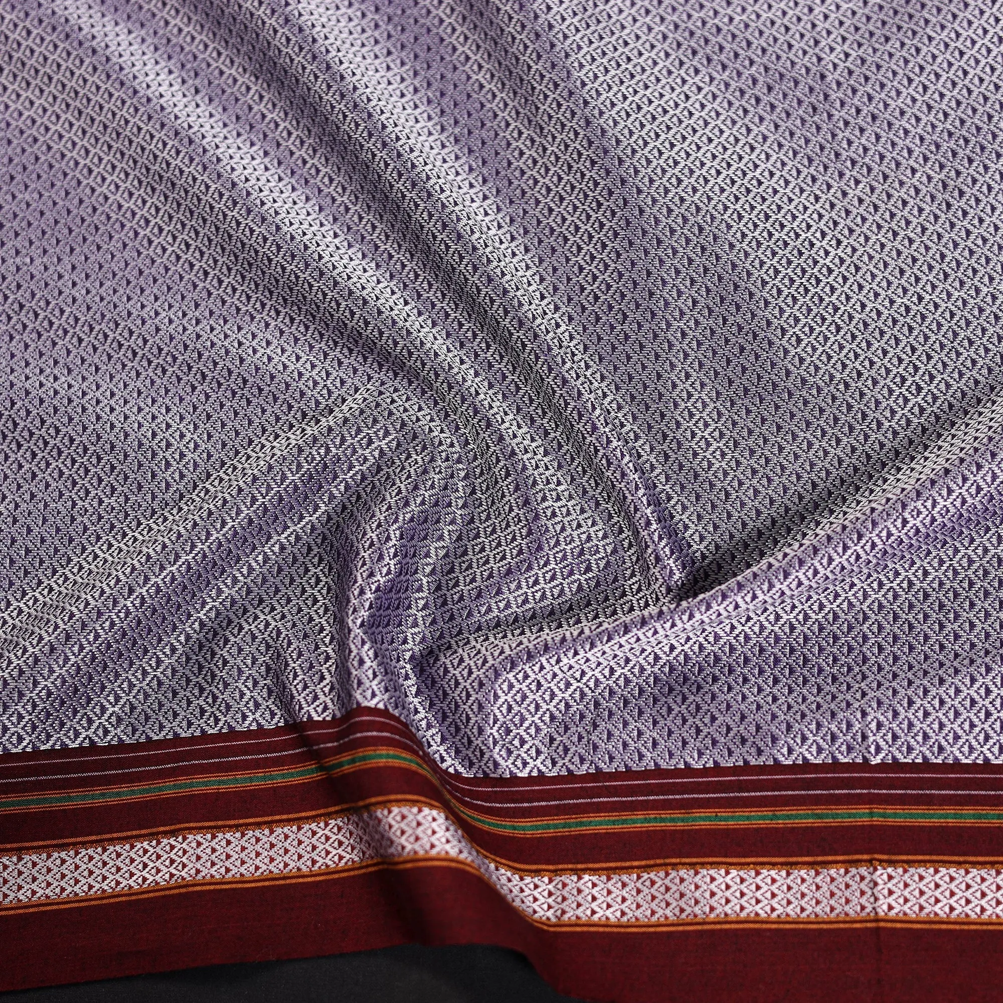 Purple - Khun Weave Cotton Blouse Piece 41 sold by Itokri product image thumbnail 3