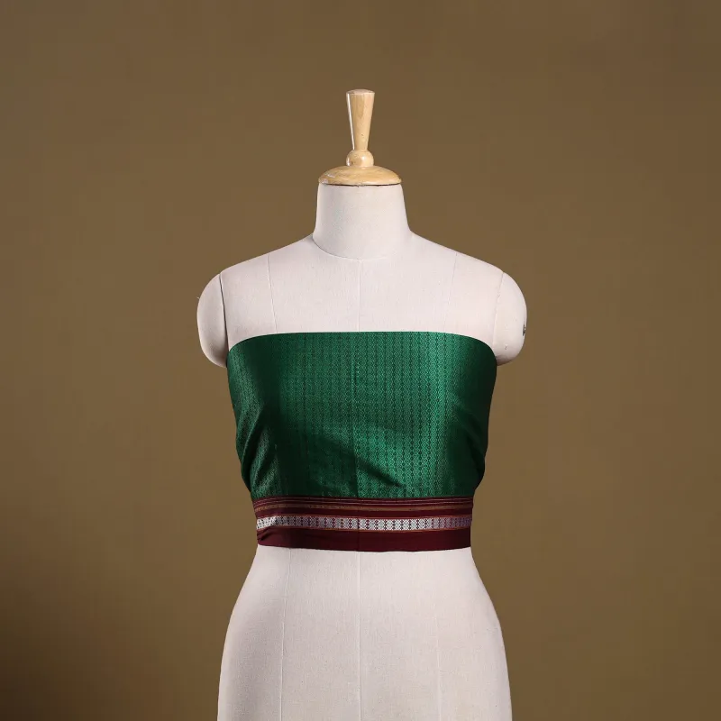 Green - Khun Weave Cotton Blouse Piece 42 sold by Itokri