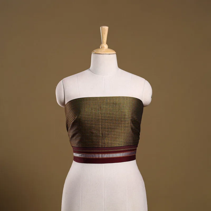 Brown - Khun Weave Cotton Blouse Piece 17 made by Itokri