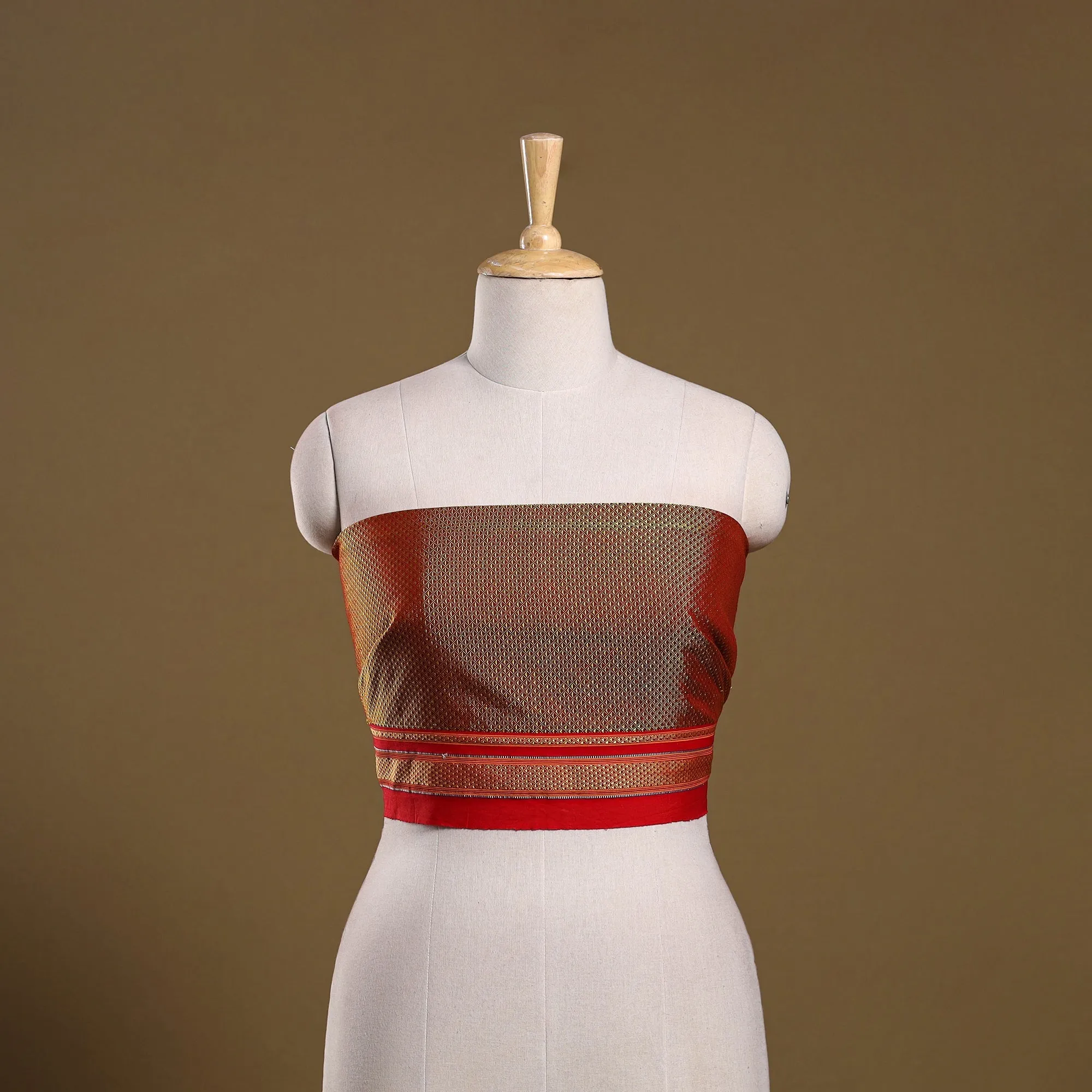 Brown - Khun Weave Cotton Blouse Piece 14 sold by Itokri