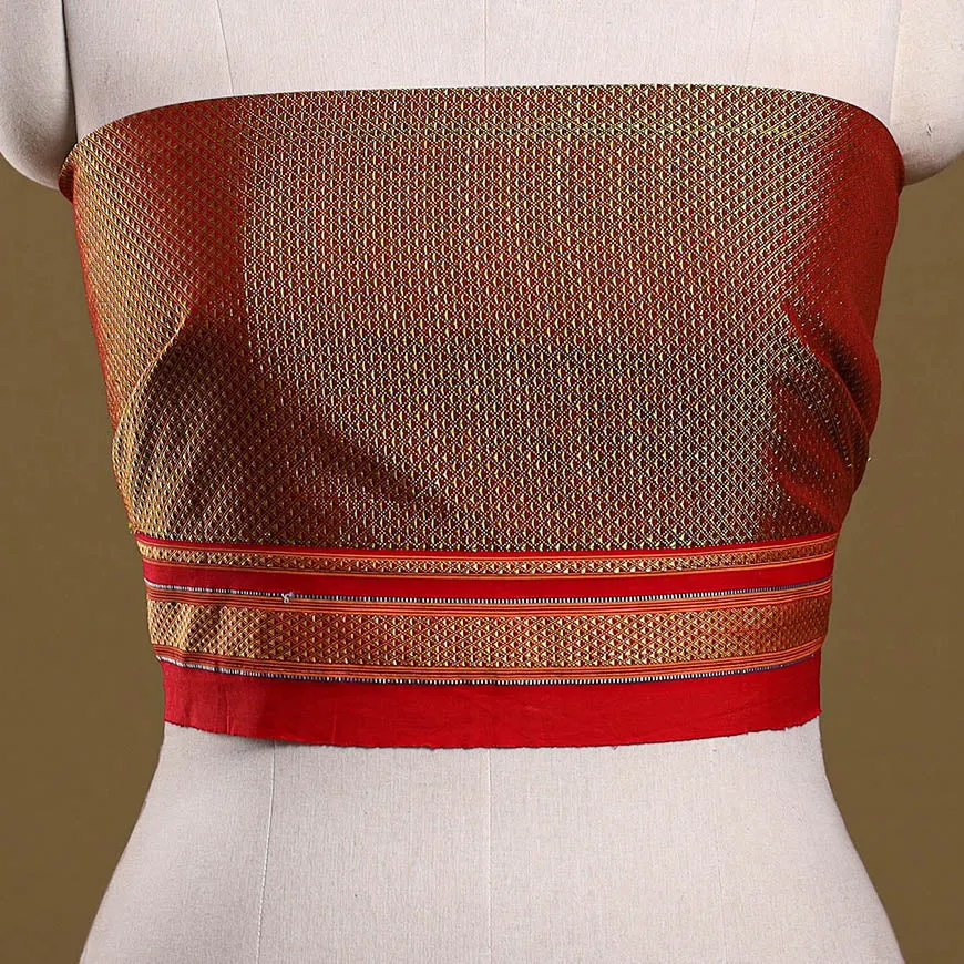 Brown - Khun Weave Cotton Blouse Piece 14 sold by Itokri product image thumbnail 2