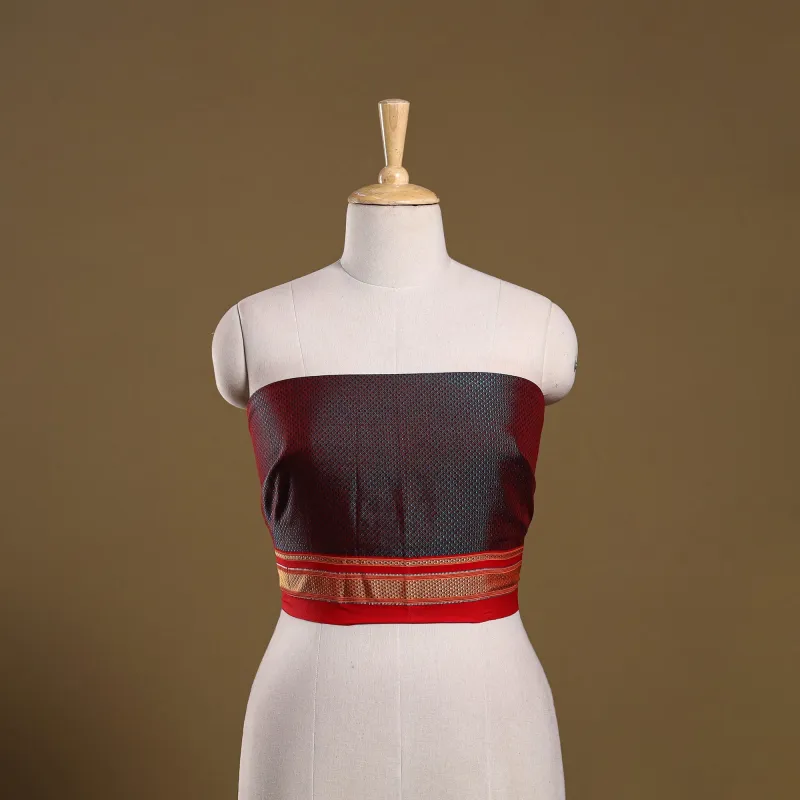 Red - Khun Weave Cotton Blouse Piece 13 sold by Itokri