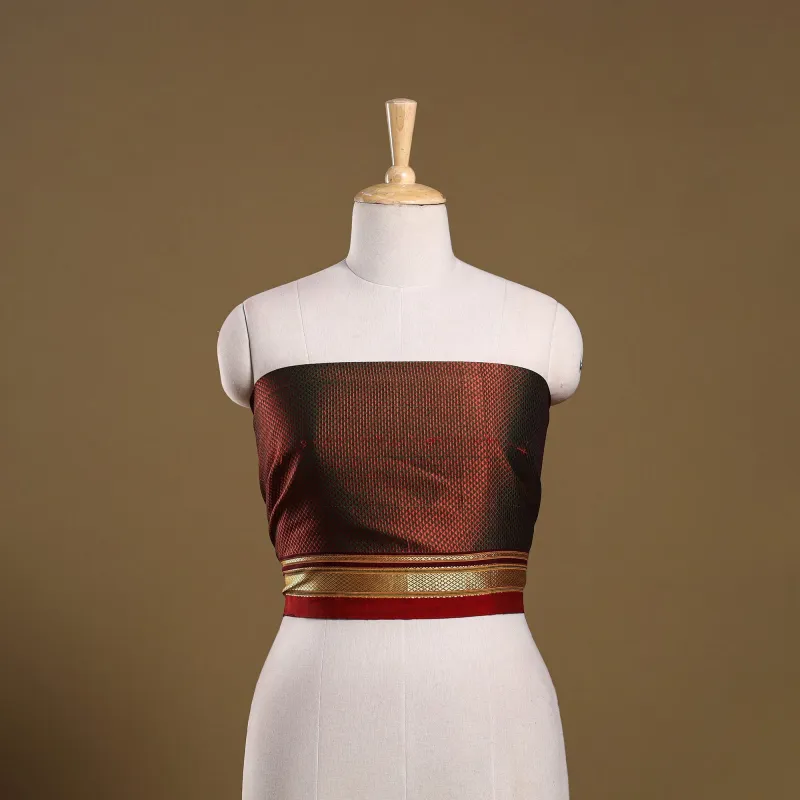 Red - Khun Weave Cotton Blouse Piece 05 sold by Itokri