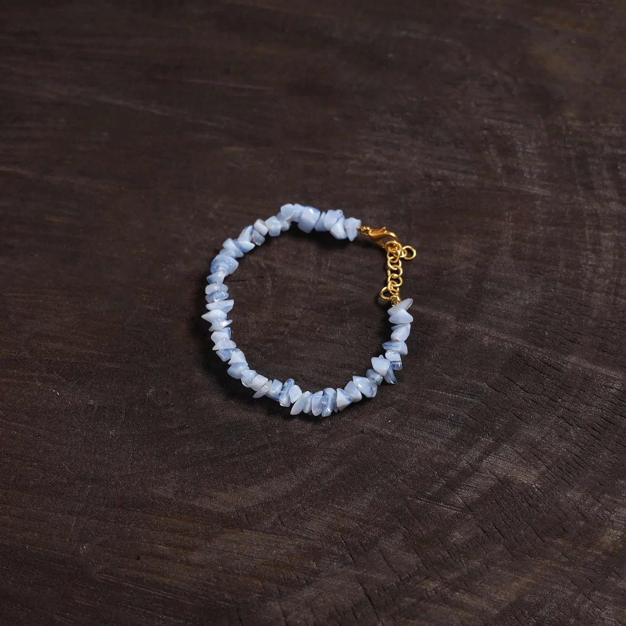 Blue - Handcrafted Glass Stone Bracelet 07 sold by Itokri