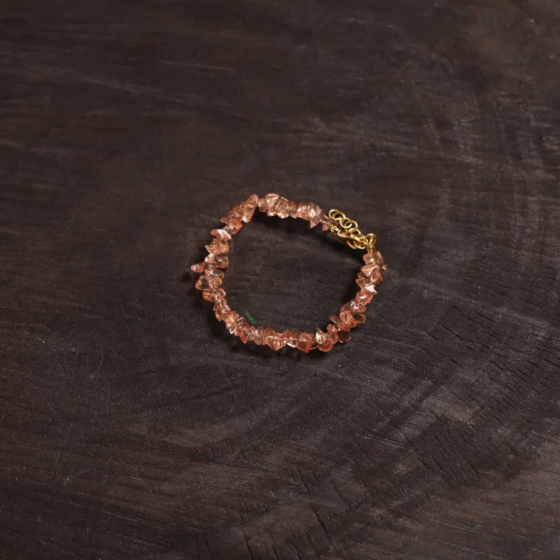 Peach - Handcrafted Glass Stone Bracelet 03 sold by Itokri