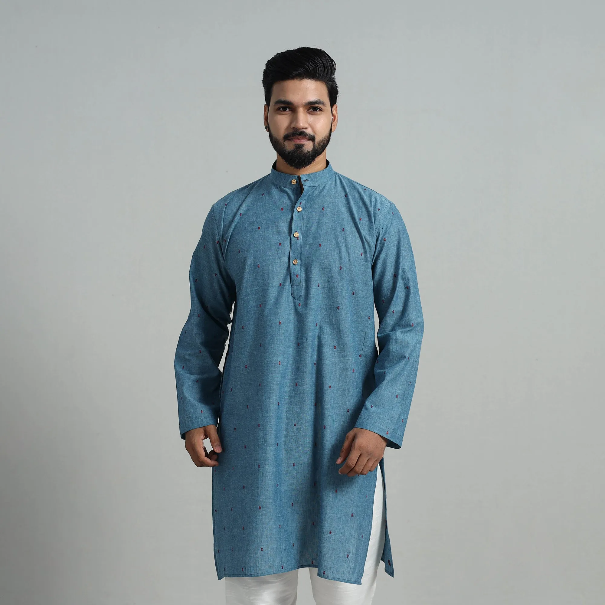 Cotton Long Jacquard Kurta for Men 11 sold by Itokri