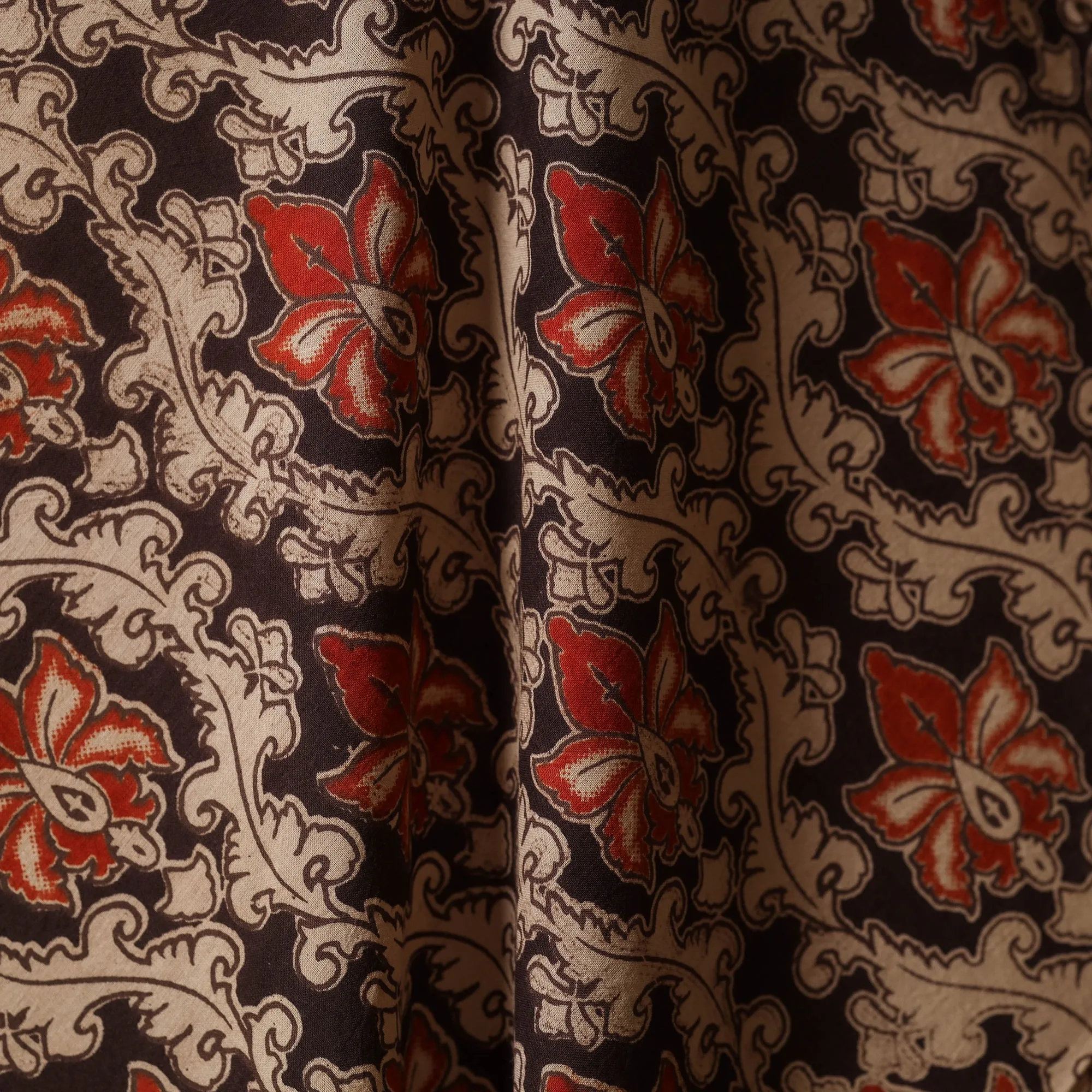 Black - Printed Cotton Kalamkari Fabric 42 sold by Itokri product image thumbnail 3