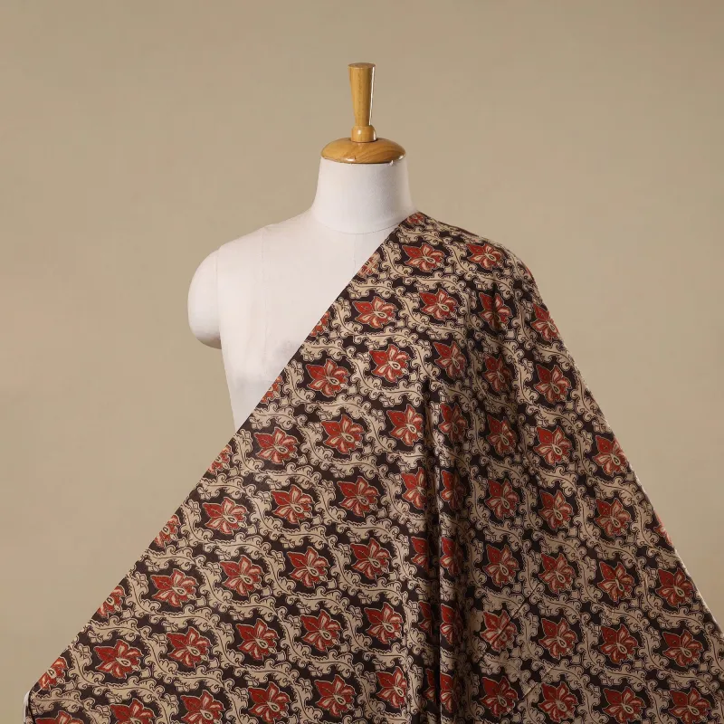 Black - Printed Cotton Kalamkari Fabric 42 made by Itokri