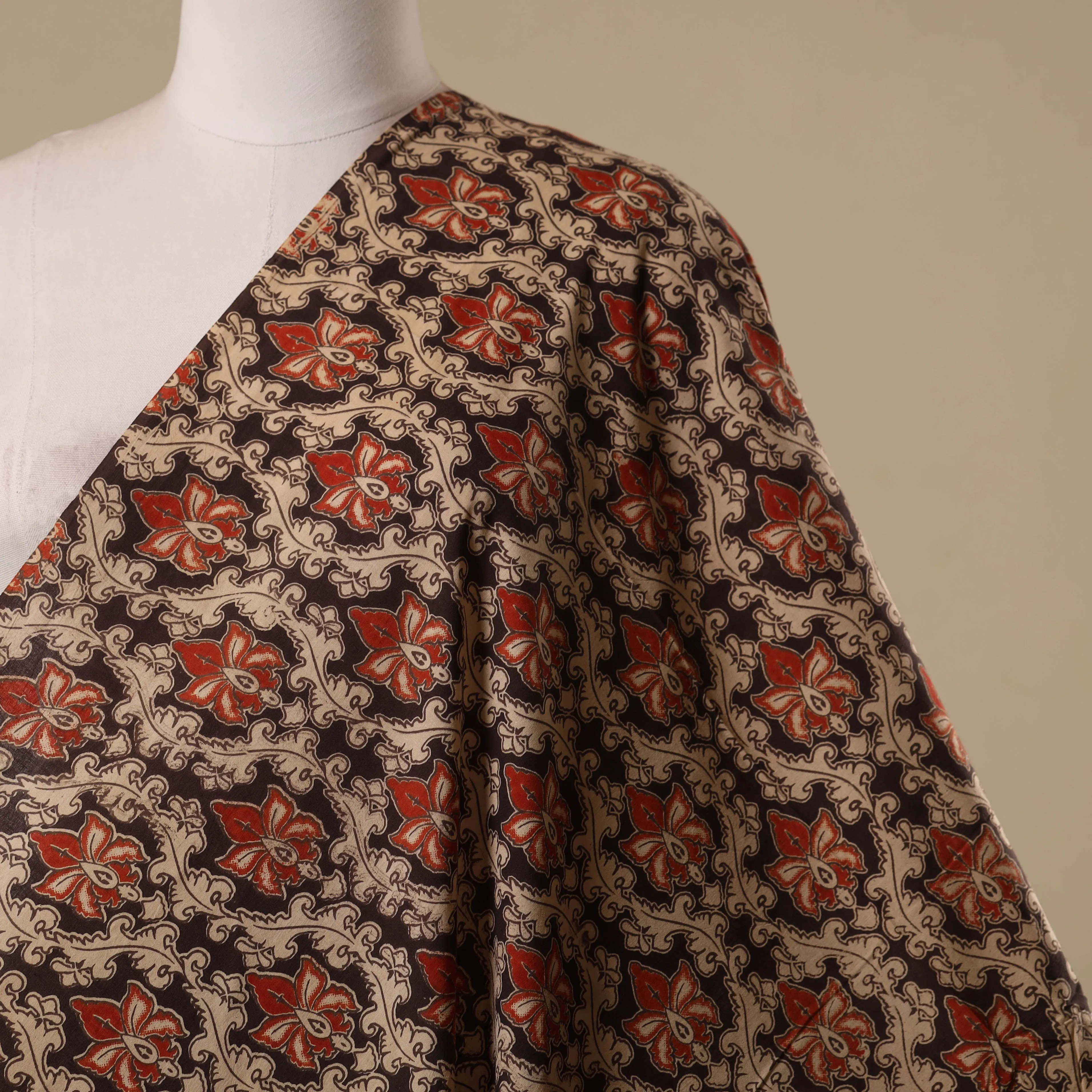 Black - Printed Cotton Kalamkari Fabric 42 sold by Itokri product image thumbnail 2