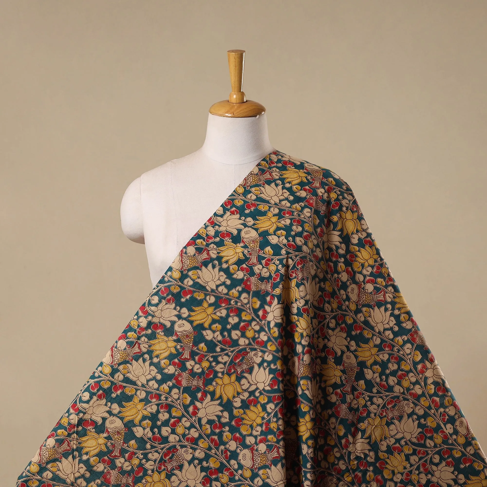 Multicolor - Printed Cotton Kalamkari Fabric 29 sold by Itokri