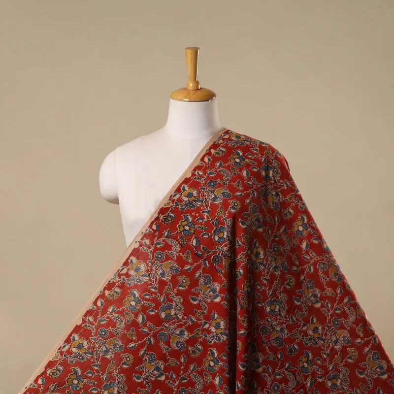 Red - Printed Cotton Kalamkari Fabric 28 sold by Itokri