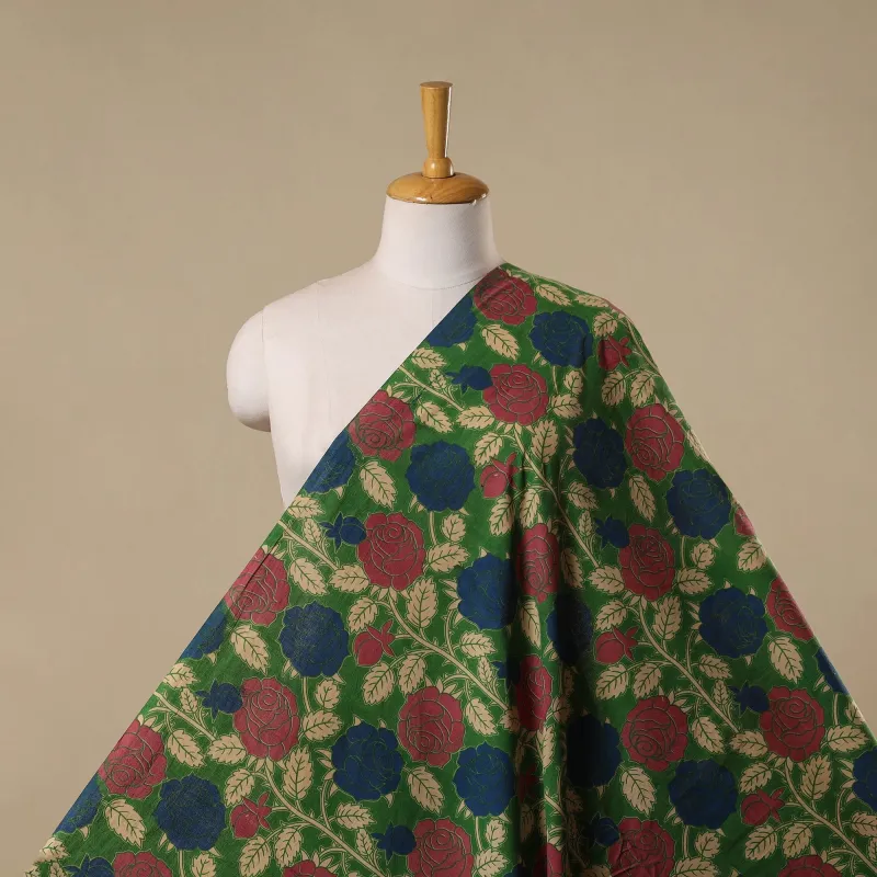 Green - Printed Cotton Kalamkari Fabric 26 sold by Itokri