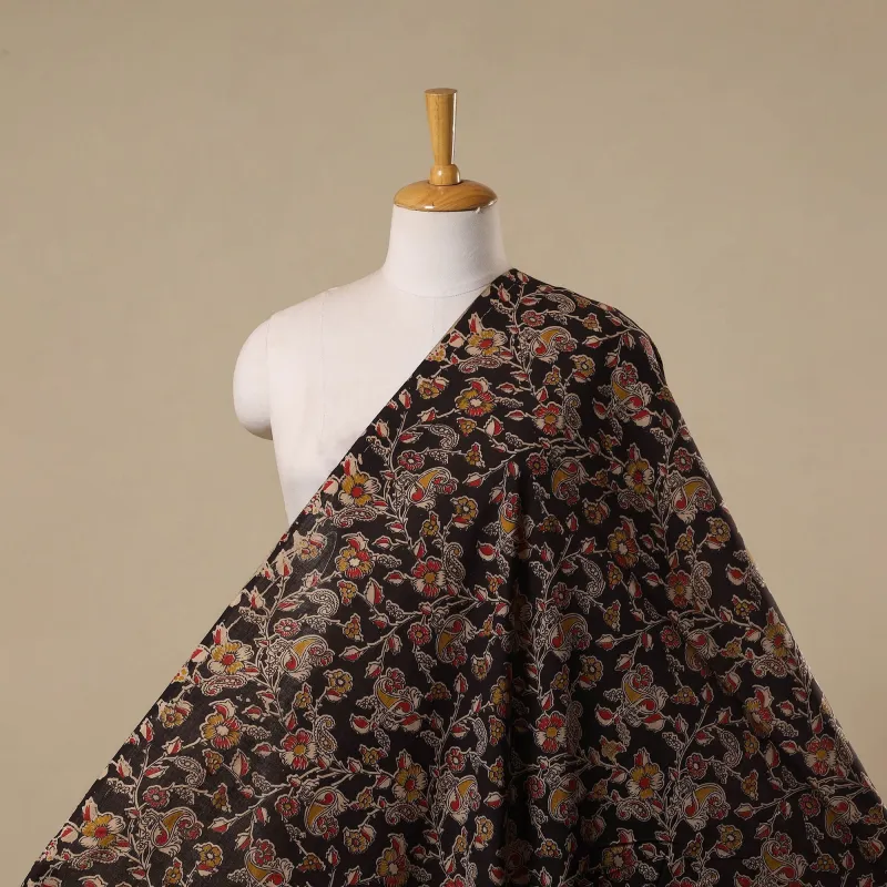 Black - Printed Cotton Kalamkari Fabric 21 sold by Itokri