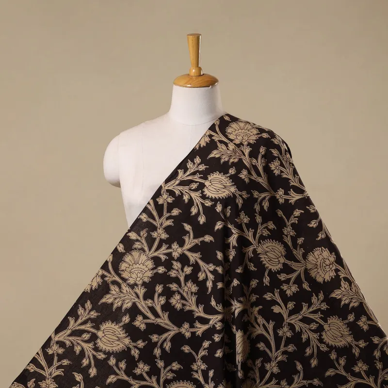 Black - Printed Cotton Kalamkari Fabric 20 sold by Itokri