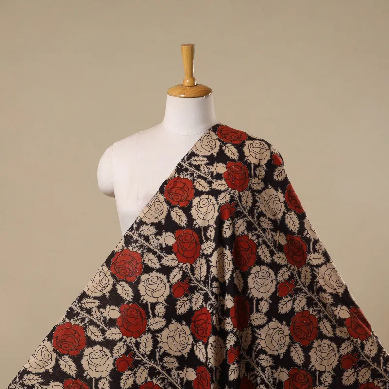 Black - Printed Cotton Kalamkari Fabric 13 sold by Itokri