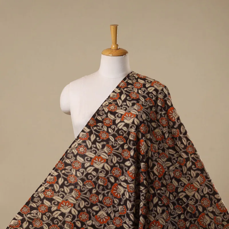 Black - Printed Cotton Kalamkari Fabric 06 sold by Itokri