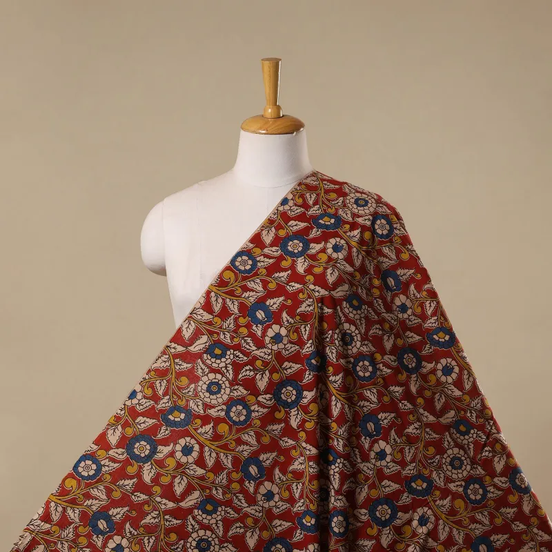 Red - Printed Cotton Kalamkari Fabric 03 sold by Itokri