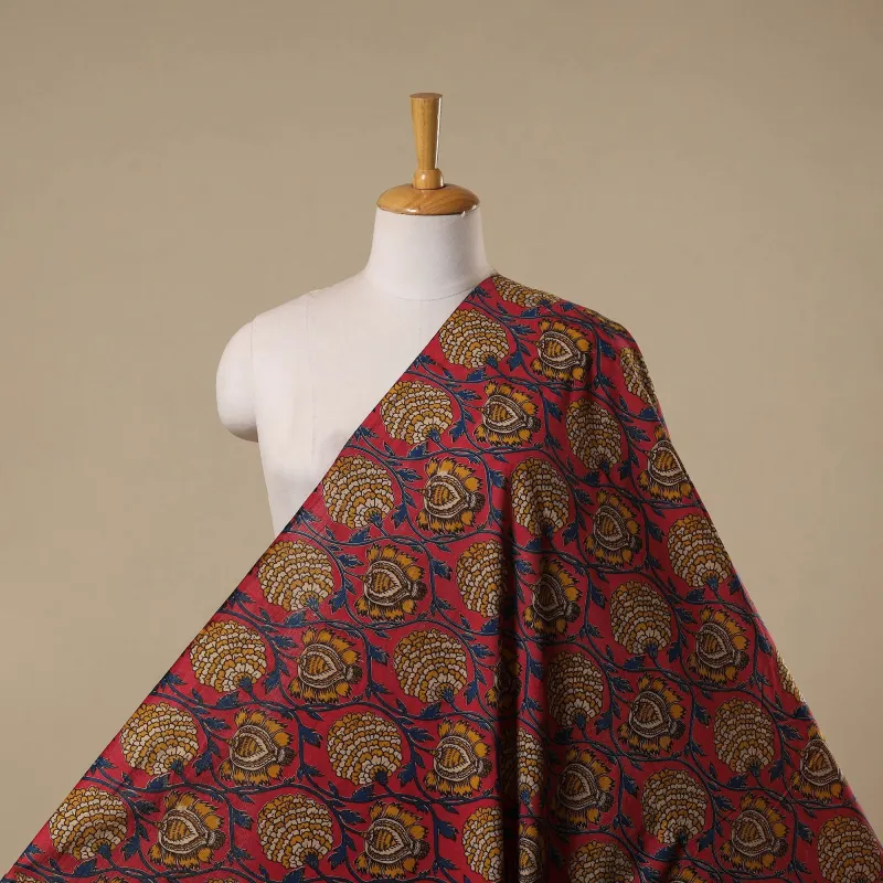 Red - Printed Cotton Kalamkari Fabric 01 sold by Itokri