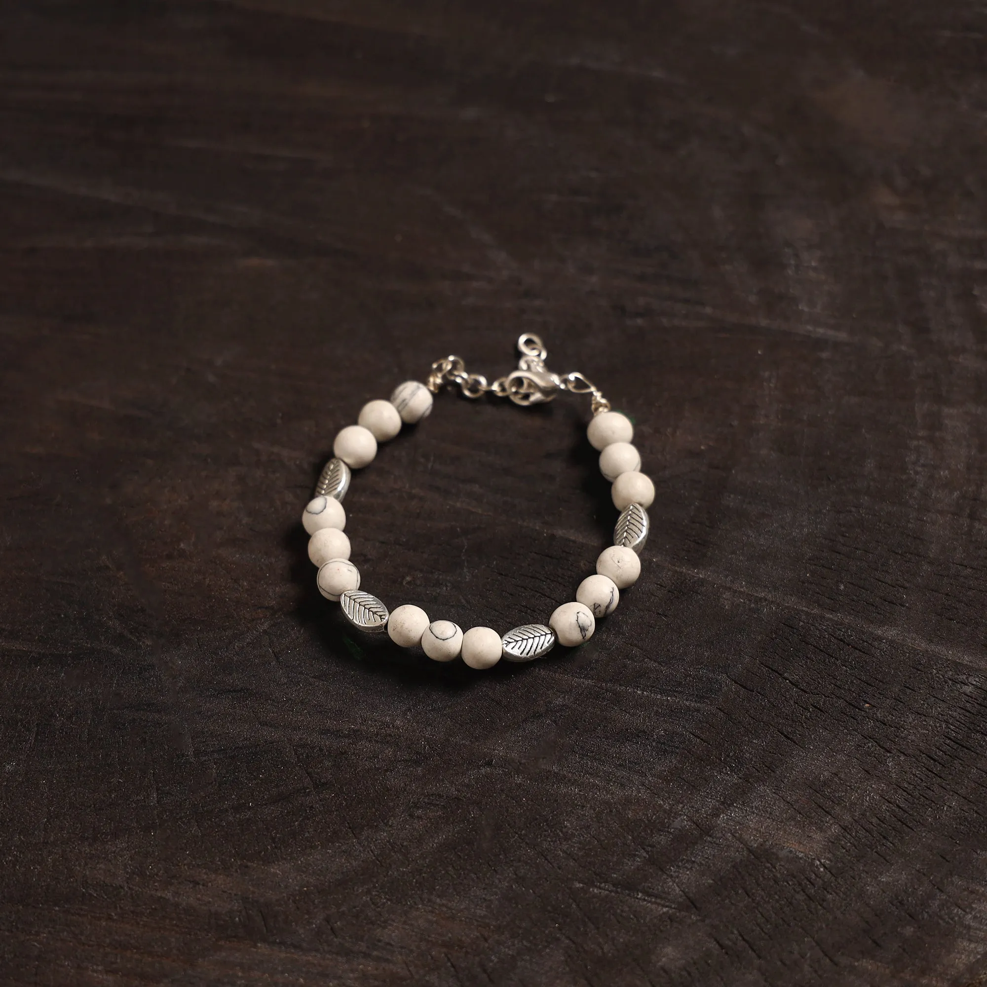 Beige - Handcrafted Stone Work Bracelet 26 sold by Itokri