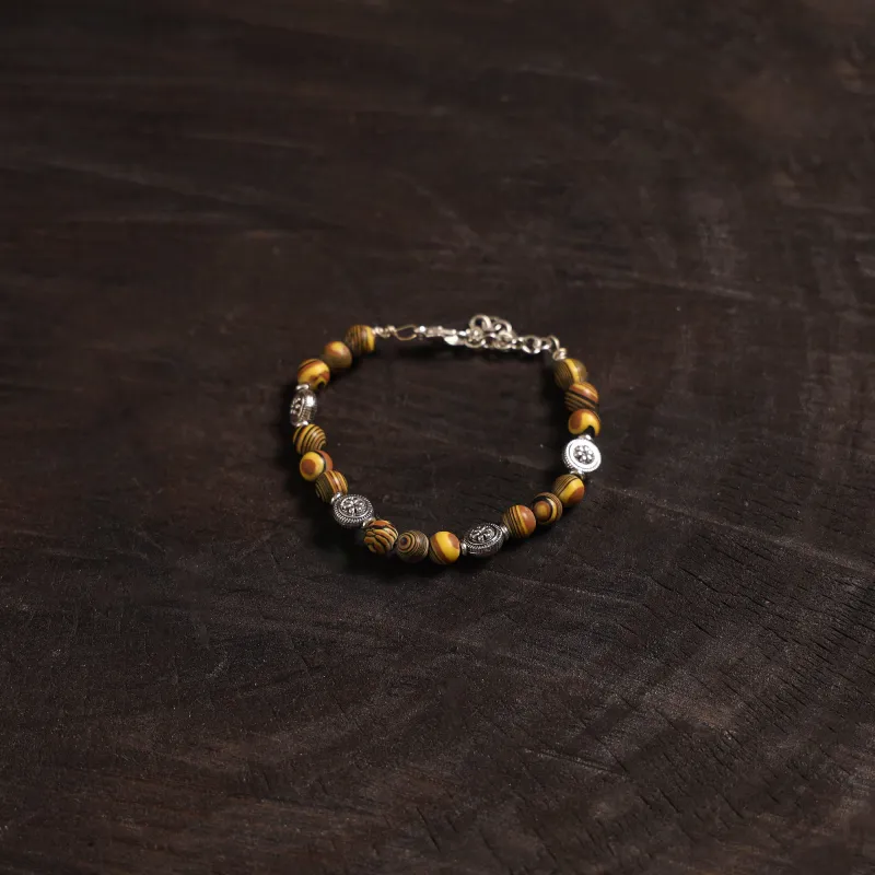 Brown - Handcrafted Stone Work Bracelet 25 sold by Itokri