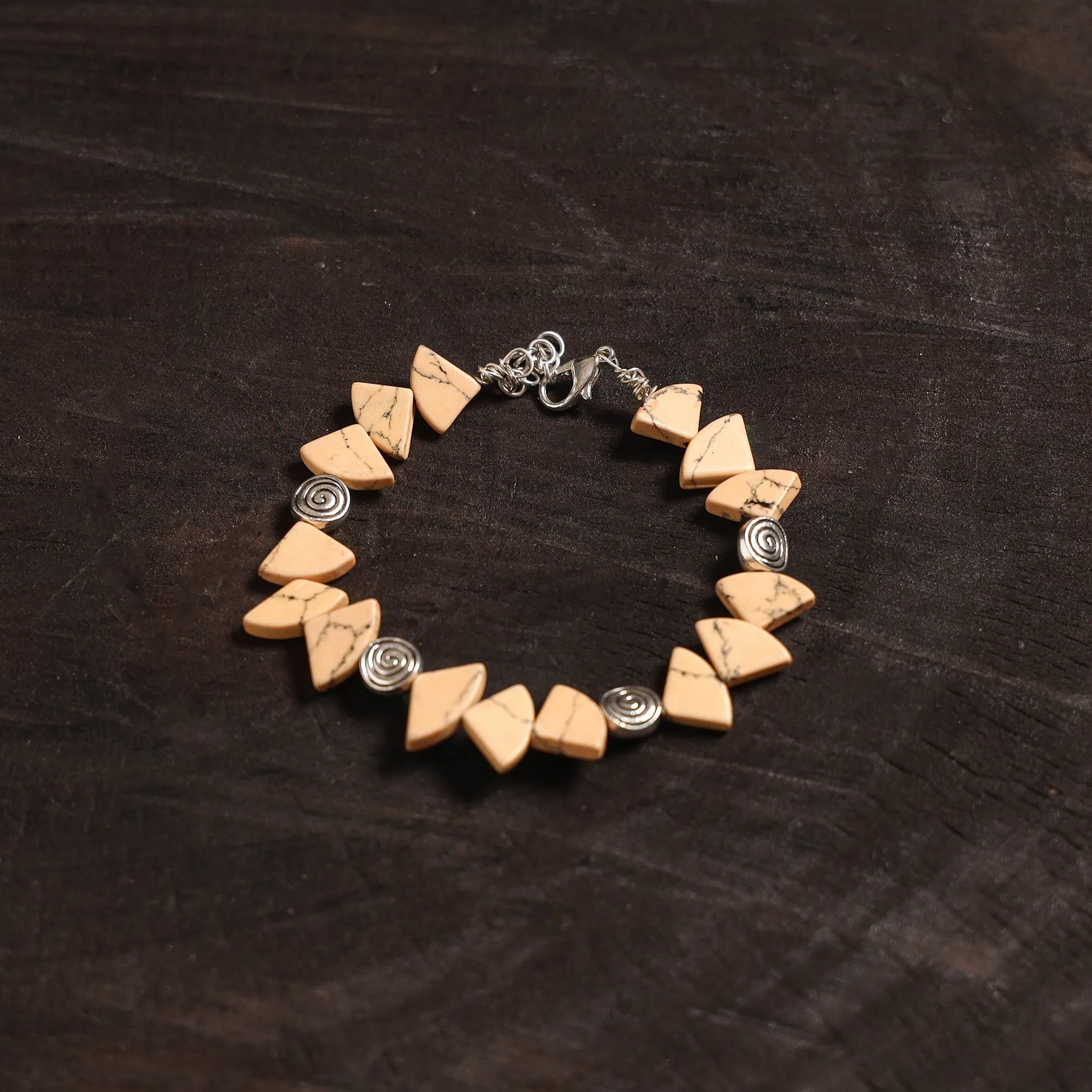 Beige - Handcrafted Stone Work Bracelet 24 sold by Itokri product image thumbnail 2
