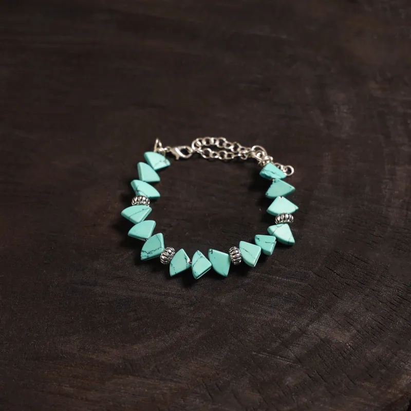 Blue - Handcrafted Stone Work Bracelet 23 sold by Itokri