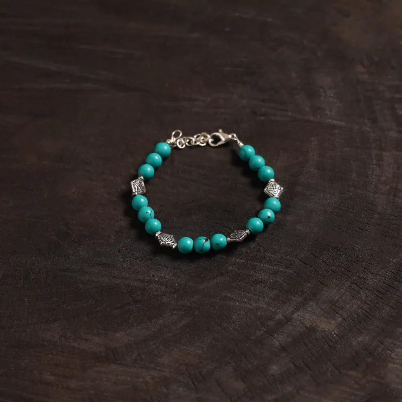 Blue - Handcrafted Stone Work Bracelet 22 sold by Itokri