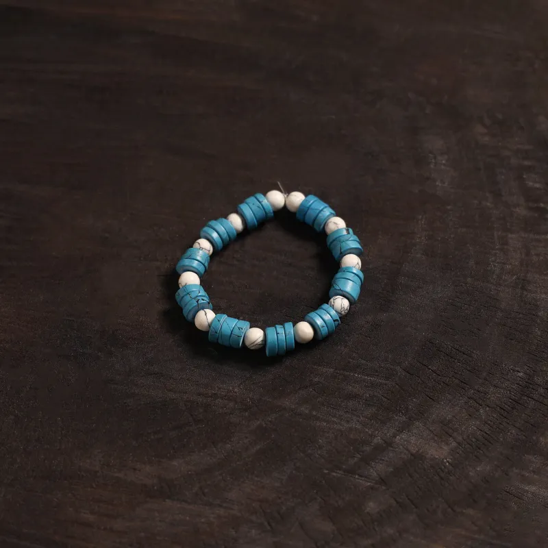 Blue - Handcrafted Bead Work Bracelet 18 sold by Itokri