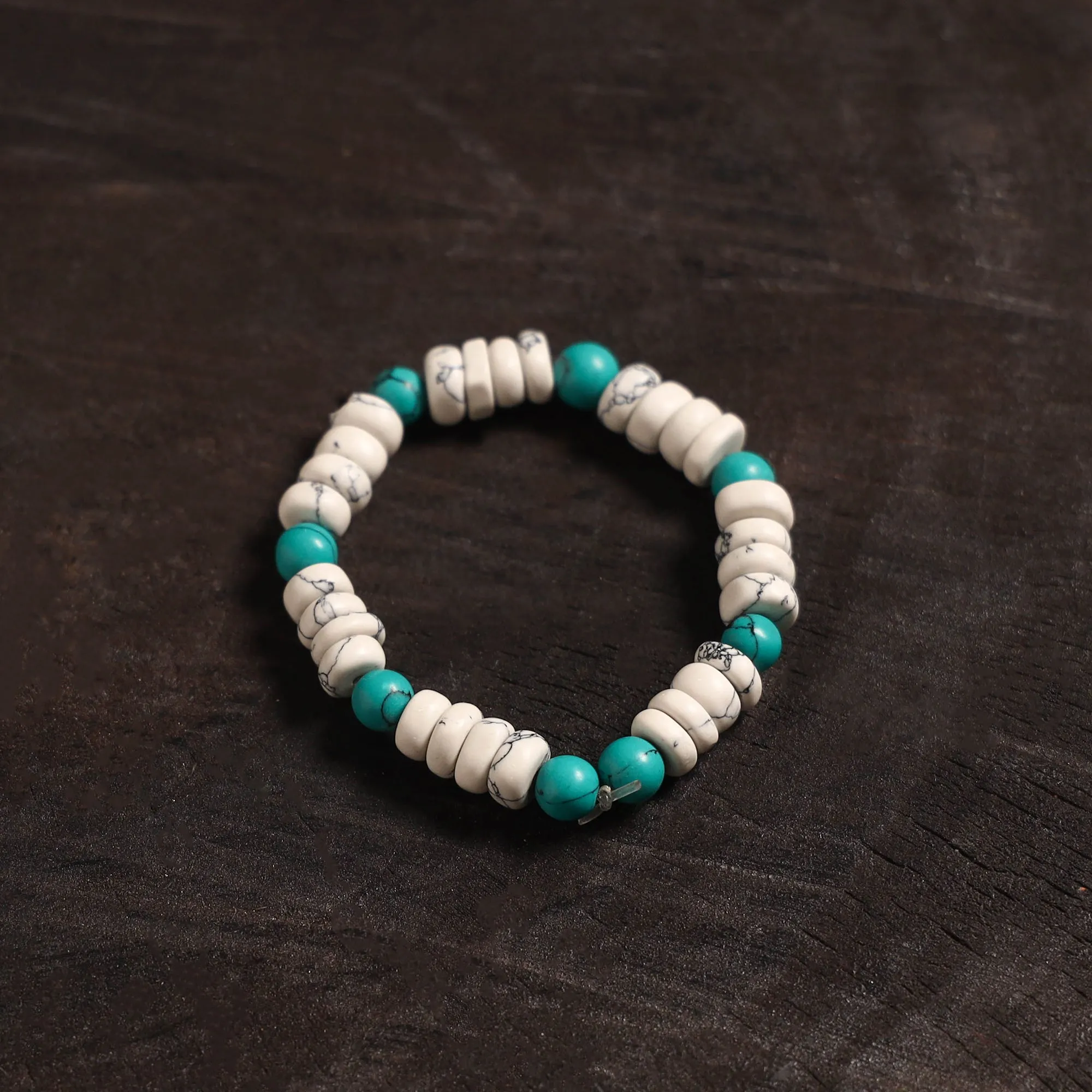 White - Handcrafted Bead Work Bracelet 14 sold by Itokri product image thumbnail 2