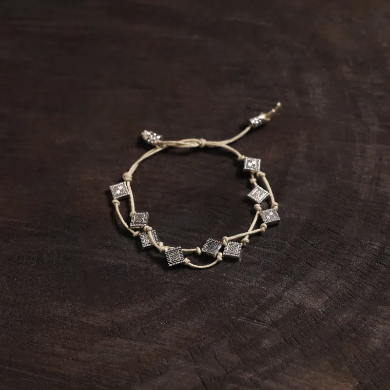 Beige - Handcrafted German Silver Bracelet 12 sold by Itokri