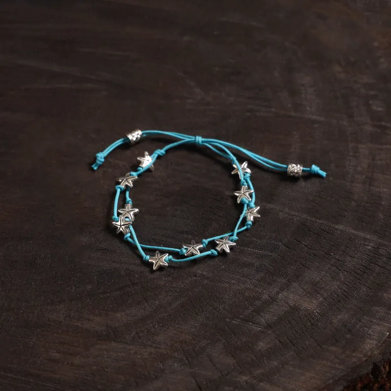 Blue - Handcrafted German Silver Bracelet 07 sold by Itokri