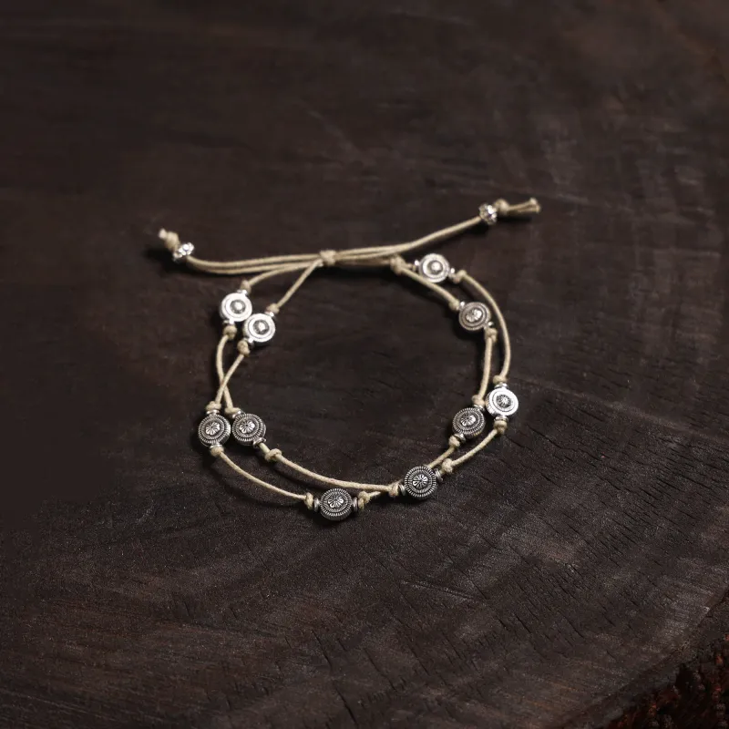 Beige - Handcrafted German Silver Bracelet 03 made by Itokri