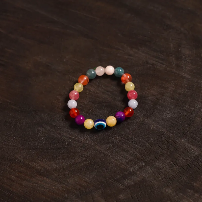 Multicolor - Handcrafted Glass Stone Bracelet 11 sold by Itokri