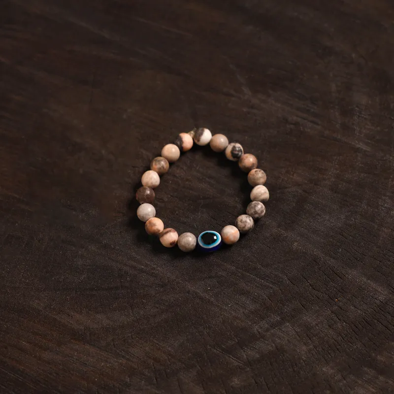 Brown - Handcrafted Glass Stone Bracelet 10 sold by Itokri