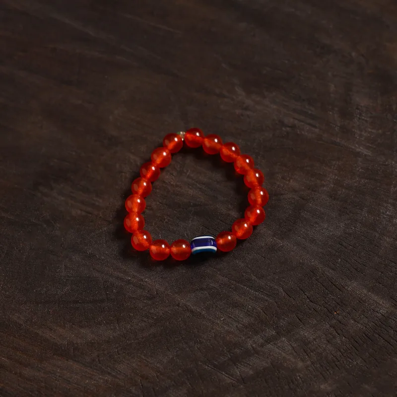 Red - Handcrafted Glass Stone Bracelet 06 sold by Itokri