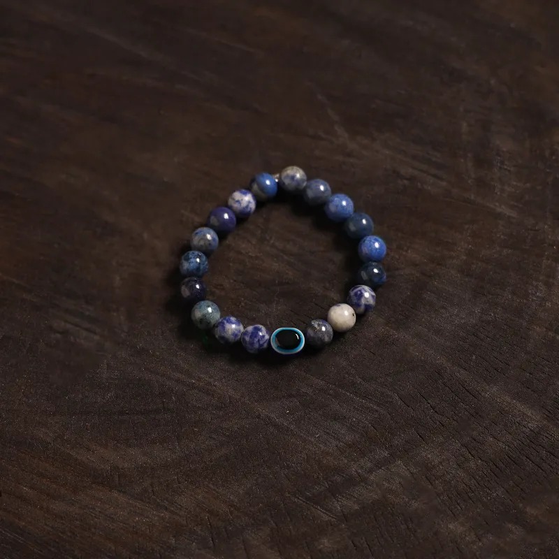 Blue - Handcrafted Glass Stone Bracelet 05 made by Itokri