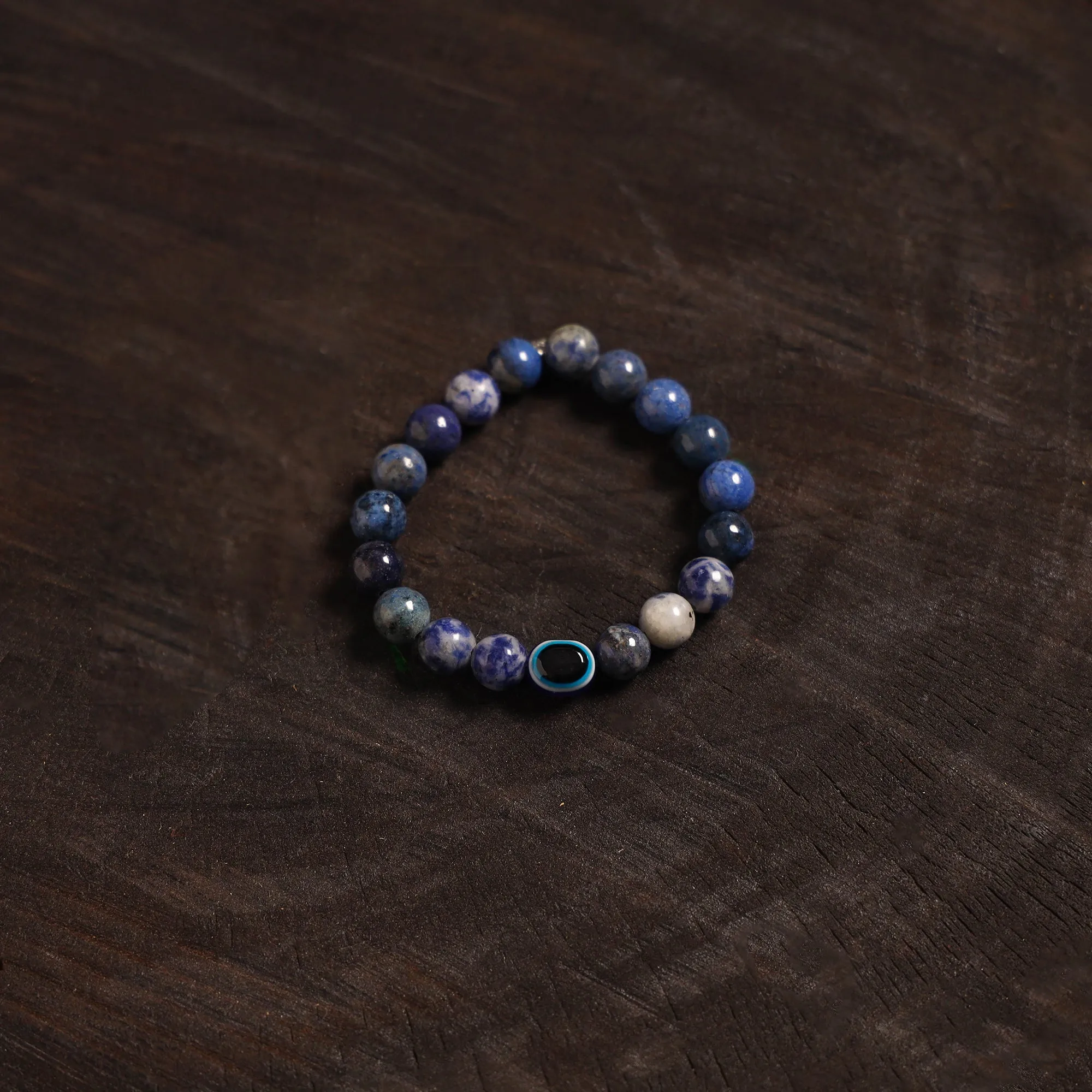 Blue - Handcrafted Glass Stone Bracelet 05 sold by Itokri