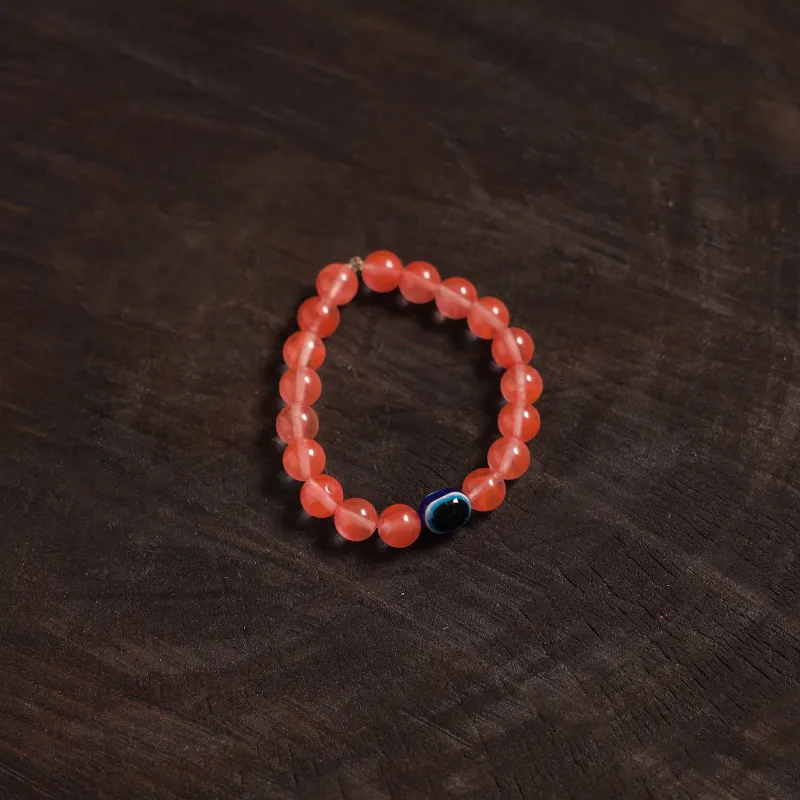 Red - Handcrafted Glass Stone Bracelet 04 sold by Itokri