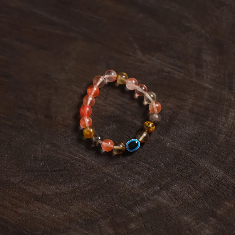 Multicolor - Handcrafted Glass Stone Bracelet 02 made by Itokri