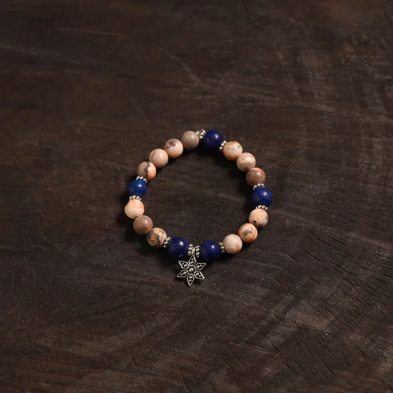 Peach - Handcrafted Glass Stone Bracelet 13 sold by Itokri