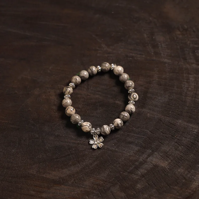 Brown - Handcrafted Glass Stone Bracelet 07 sold by Itokri