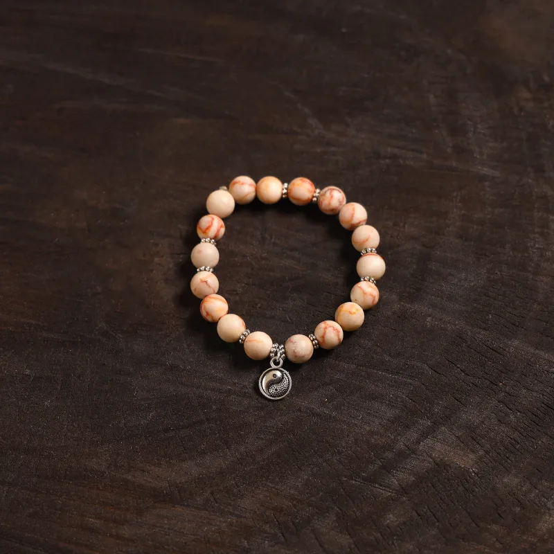 Peach - Handcrafted Glass Stone Bracelet 02 sold by Itokri